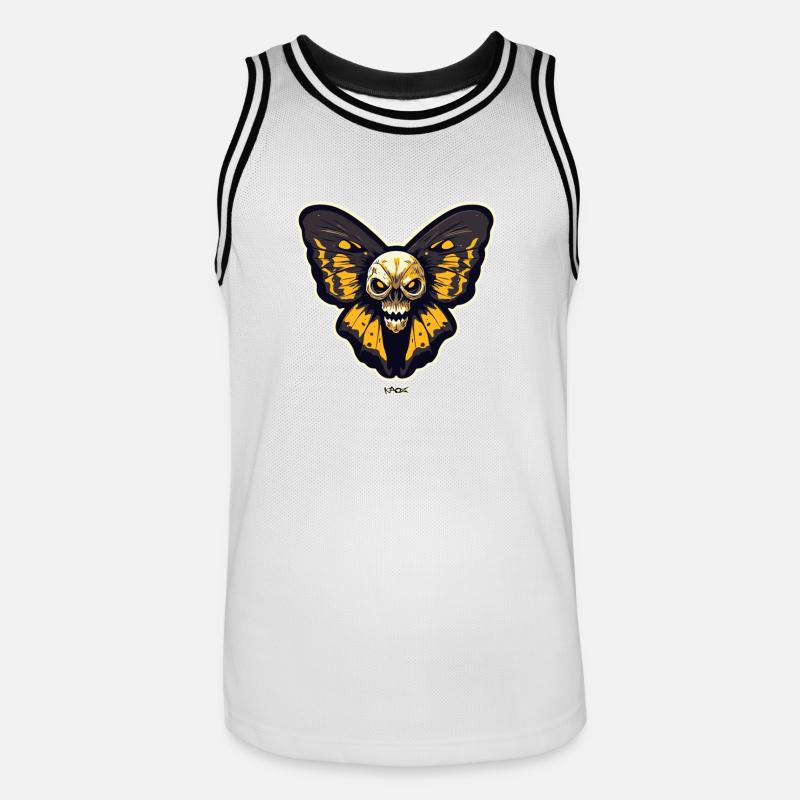 Papillon papillon papillon de papillon de nuit - Maillot de basket Homme - blanc/noir