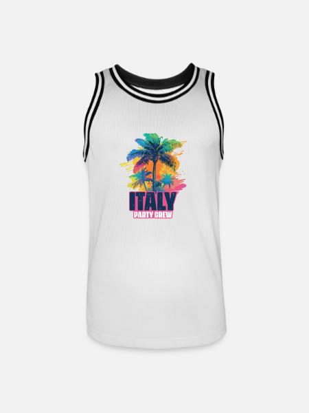 Italy Party Crew Holidays - Men's Basketball Jersey - white/black