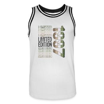 Edition limitée depuis 1997 Anniversaire Millésime 1997 - Maillot de basket Homme - blanc/noir - Devant - AI Model Male 185 dark (185cm)
