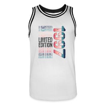 Edition limitée depuis 1997 Anniversaire Millésime 1997 - Maillot de basket Homme - blanc/noir - Devant - AI Model Male 185 dark (185cm)