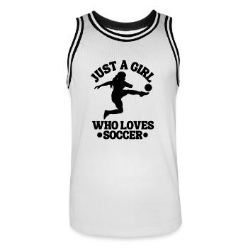 Fußballmannschaft Fußballspieler Fußballdesign - Männer Basketball-Trikot - Weiß/Schwarz - Vorne - AI Model Male 185 dark (185cm)