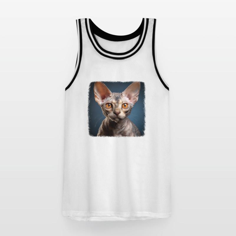 Devon Rex Kätzchen Devon Rex Katze Männer Basketball-Trikot