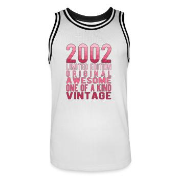 Edition limitée depuis 2002 Anniversaire Millésime 2002 - Maillot de basket Homme - blanc/noir - Devant - AI Model Male 185 dark (185cm)