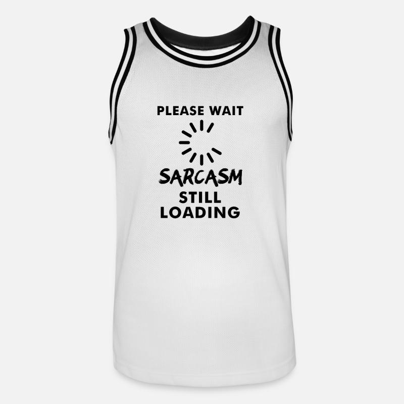 Please wait sarcasm still loading - Männer Basketball-Trikot - Weiß/Schwarz
