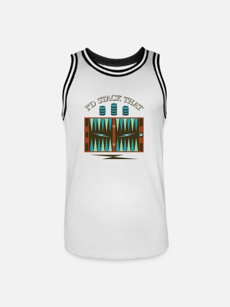 Backgammon Spiel - Männer Basketball-Trikot - Weiß/Schwarz
