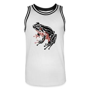 GRENOUILLE - Maillot de basket Homme - blanc/noir - Devant - AI Model Male 185 dark (185cm)