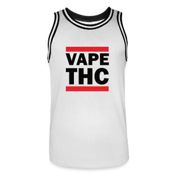 Vape THC - Männer Basketball-Trikot - Weiß/Schwarz - Vorne - AI Model Male 185 dark (185cm)