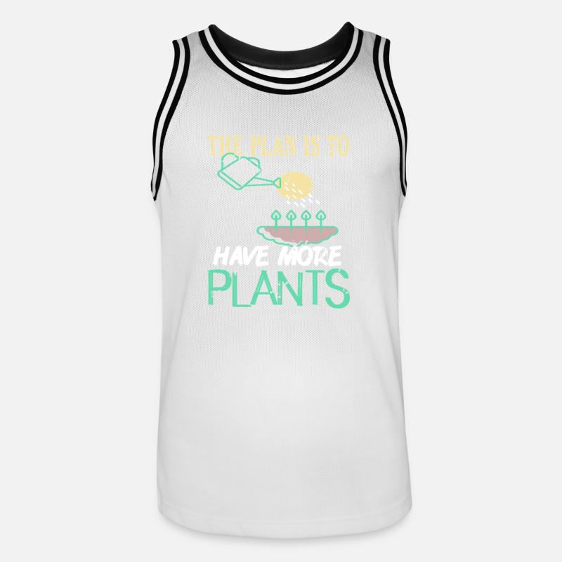 Le plan est d’avoir plus de plantes devis - Maillot de basket Homme - blanc/noir