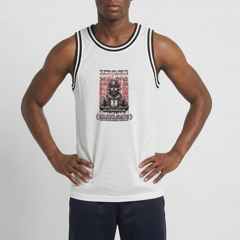 Ich spreche HTML Python und Sarkasmus Männer Basketball-Trikot