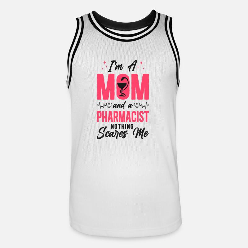 Pharmacy Tech Technician - Men's Basketball Jersey - white/black