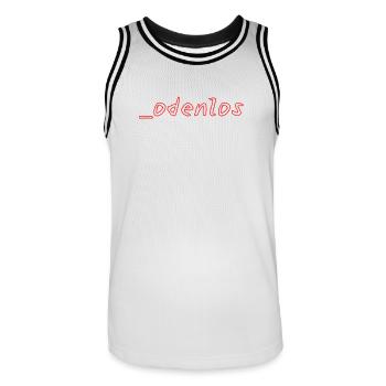 _odenlos - Männer Basketball-Trikot - Weiß/Schwarz - Vorne - AI Model Male 185 dark (185cm)