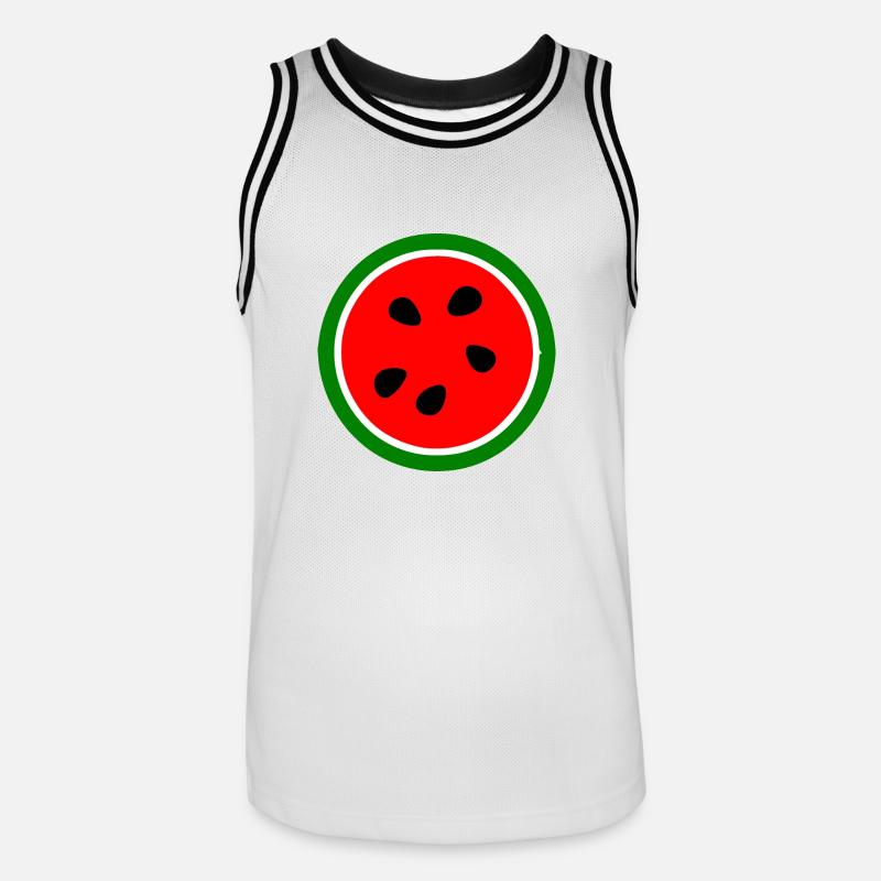 Anguria - Maglia da basket per uomo - bianco/nero
