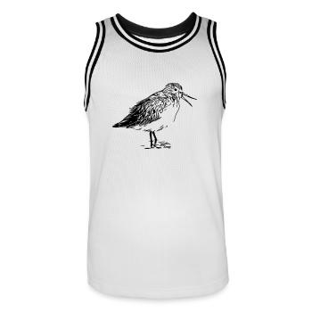 Coureur de la rivière Oiseau - Maillot de basket Homme - blanc/noir - Devant - AI Model Male 185 dark (185cm)