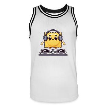 Ravioli DJ Techno Musik Raver Disco Musiker Tanzen - Männer Basketball-Trikot - Weiß/Schwarz - Vorne - AI Model Male 185 dark (185cm)