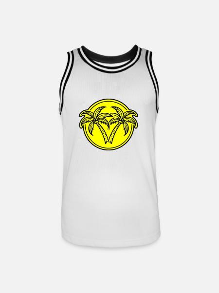 Palm Island Holiday Summer - Men's Basketball Jersey - white/black