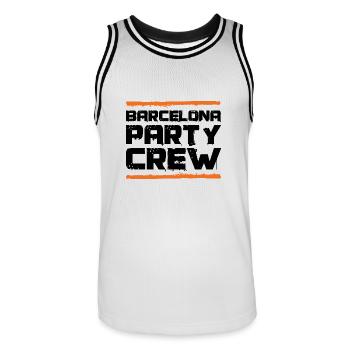 L’équipe de la fête de Barcelone - Maillot de basket Homme - blanc/noir - Devant - AI Model Male 185 dark (185cm)
