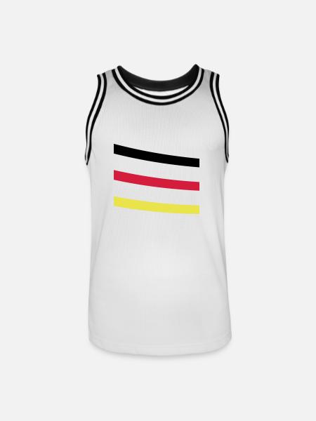 Germany Line - Men's Basketball Jersey - white/black