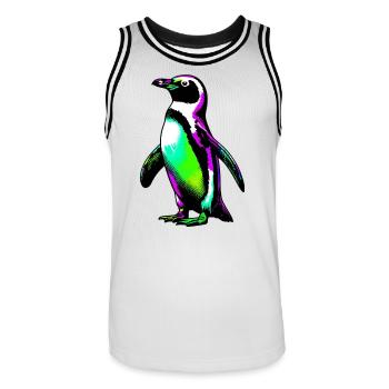 Pingouin - Maillot de basket Homme - blanc/noir - Devant - AI Model Male 185 dark (185cm)