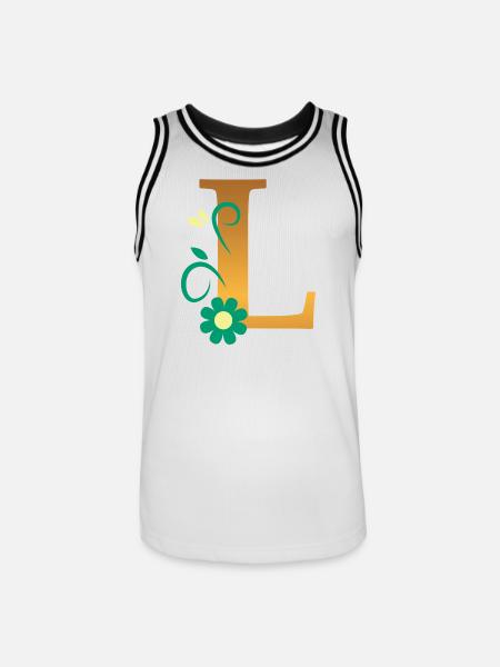 L - Men's Basketball Jersey - white/black
