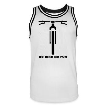 MTB_No_Bike - Maillot de basket Homme - blanc/noir - Devant - AI Model Male 185 dark (185cm)