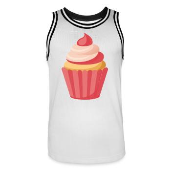 Cupcake - Maillot de basket Homme - blanc/noir - Devant - AI Model Male 185 dark (185cm)