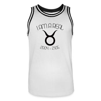 TAURUS ZODIAC - Maillot de basket Homme - blanc/noir - Devant - AI Model Male 185 dark (185cm)