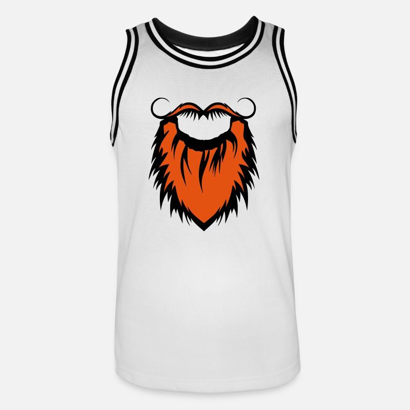 Bart und Schnurrbart 20122 - Männer Basketball-Trikot - Weiß/Schwarz