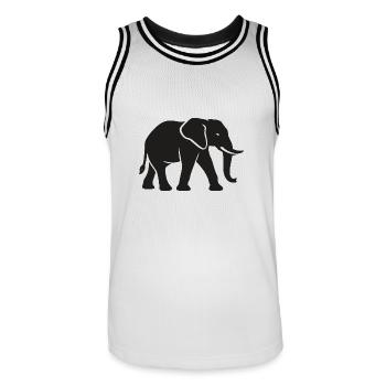 Elephant - Big Game, Tusk, Ivory - Men's Basketball Jersey - white/black - Front - AI Model Male 185 dark (185cm)