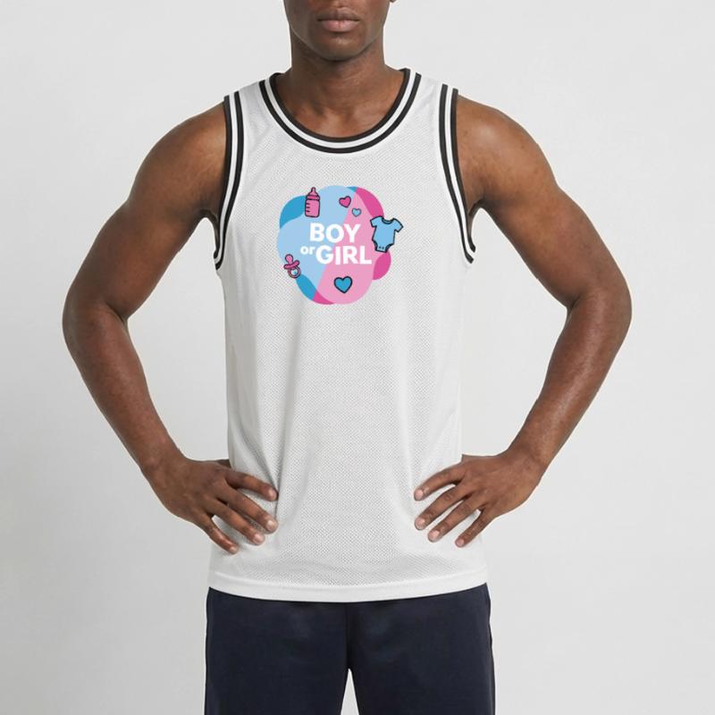 Geschlecht enthüllen Junge oder Mädchen Männer Basketball-Trikot