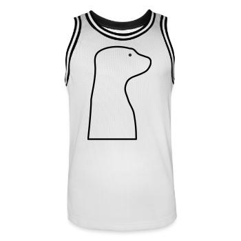 Suricate - Maillot de basket Homme - blanc/noir - Devant - AI Model Male 185 dark (185cm)