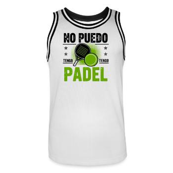 Je ne peux pas avoir Padel Gift Padelist - Maillot de basket Homme - blanc/noir - Devant - AI Model Male 185 dark (185cm)