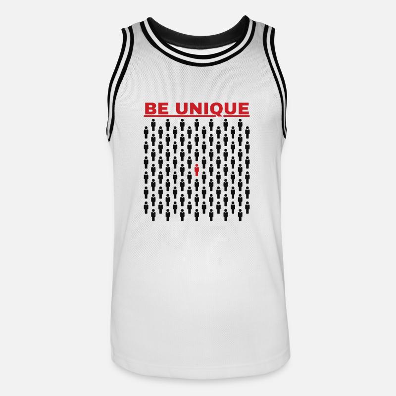 Sei einzigartig - Männer Basketball-Trikot - Weiß/Schwarz