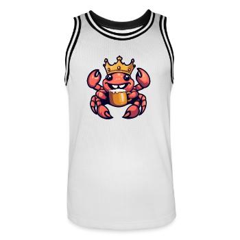 Crab Crab Beer Funny - Men's Basketball Jersey - white/black - Front - AI Model Male 185 dark (185cm)