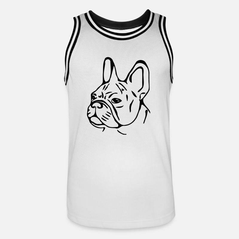 caddy bullykopf - Männer Basketball-Trikot - Weiß/Schwarz