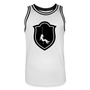 Speleologist / Speleology / Spéléologie / Climbing - Maillot de basket Homme - blanc/noir - Devant - AI Model Male 185 dark (185cm)
