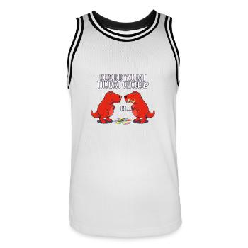 Dino unicorn funny funny gift trend humor - Men's Basketball Jersey - white/black - Front - AI Model Male 185 dark (185cm)