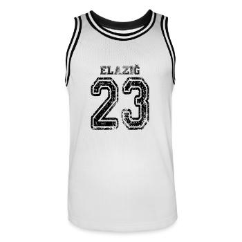 23 Elazig Turkish license plate as a gift - Men's Basketball Jersey - white/black - Front - AI Model Male 185 dark (185cm)
