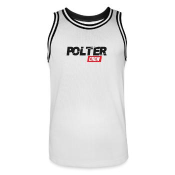 Polter Crew, Polterabend - Männer Basketball-Trikot - Weiß/Schwarz - Vorne - AI Model Male 185 dark (185cm)