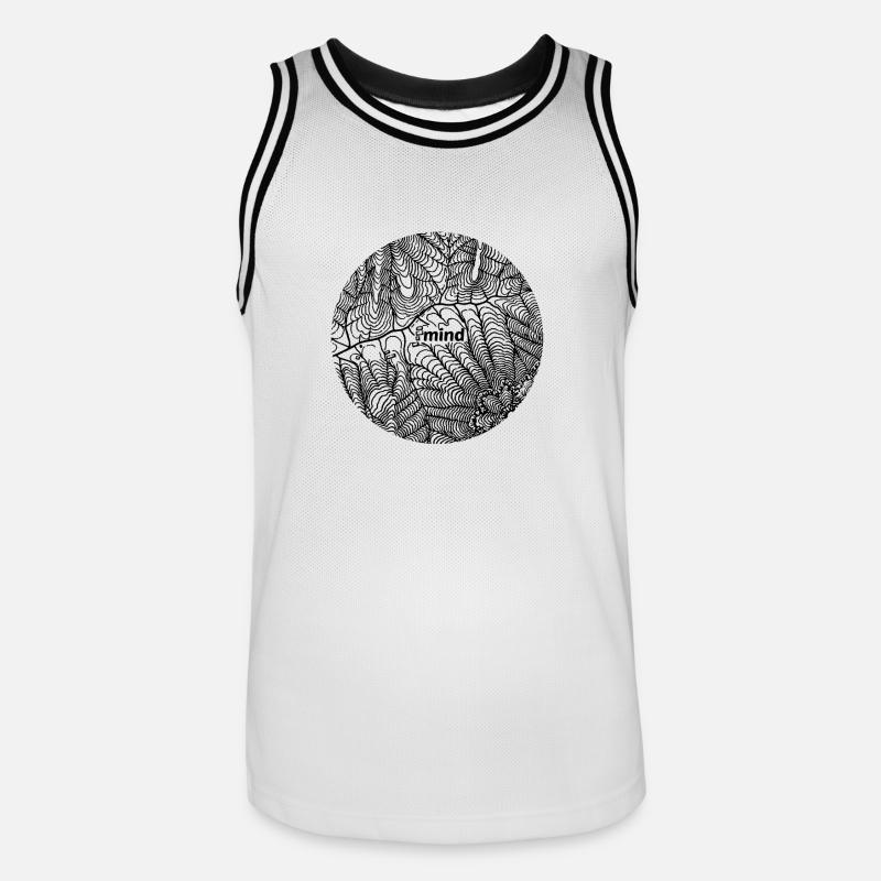 Tee-Baum Mind Map - Männer Basketball-Trikot - Weiß/Schwarz