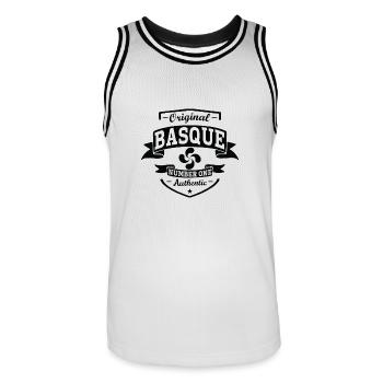 20679DA5 D7CC 4A3E A0E1 0B8536E75CE2 - Maillot de basket Homme - blanc/noir - Devant - AI Model Male 185 dark (185cm)