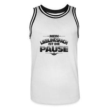 Schule Schulfächer Geschenk Schüler Fach Lehrer - Männer Basketball-Trikot - Weiß/Schwarz - Vorne - AI Model Male 185 dark (185cm)
