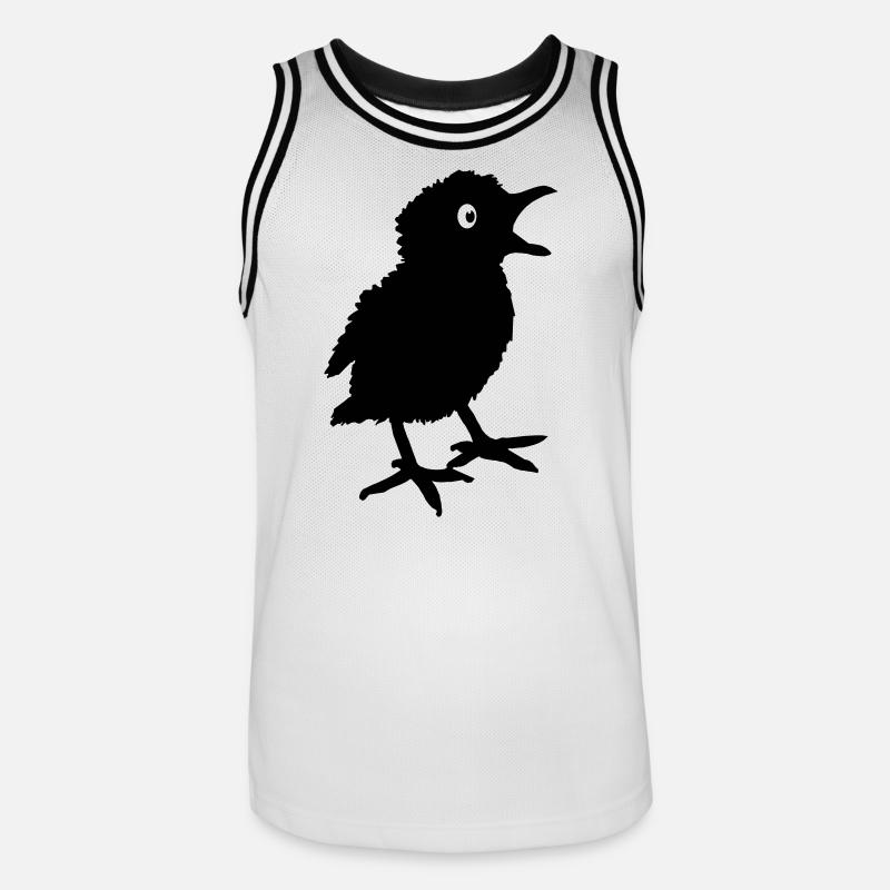 Ombra uccello pulcino pulcino beeper - Maglia da basket per uomo - bianco/nero