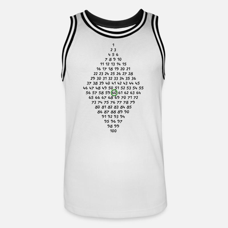 60° compleanno - Maglia da basket per uomo - bianco/nero