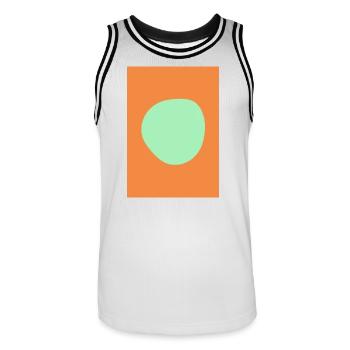 Résumé - Maillot de basket Homme - blanc/noir - Devant - AI Model Male 185 dark (185cm)