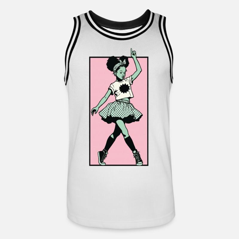 Danseuse #7 - Maillot de basket Homme - blanc/noir