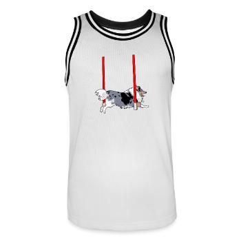 shet celtic - Maillot de basket Homme - blanc/noir - Devant - AI Model Male 185 dark (185cm)
