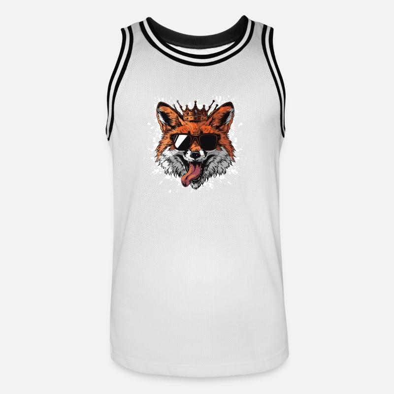 Fox Comic - Men's Basketball Jersey - white/black