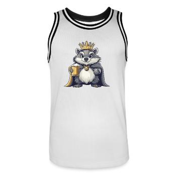 Hedgehog Beer Funny - Men's Basketball Jersey - white/black - Front - AI Model Male 185 dark (185cm)