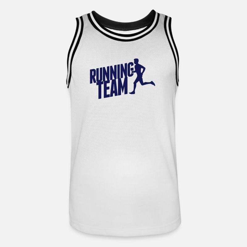 Running Team - Maillot de basket Homme - blanc/noir