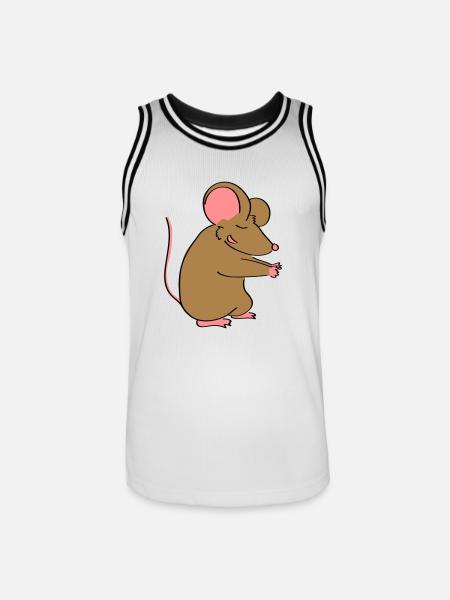 Mäusepaar Teil 2 - Männer Basketball-Trikot - Weiß/Schwarz